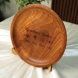 Grandma’s Garden Wooden Decorative Plate: Custom Engraved Home Decor Gift