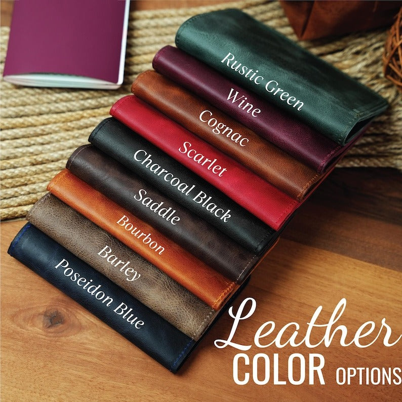 Personalized Leather Cocktail Recipe Book: Refillable Bar Notebook with Mixology Design