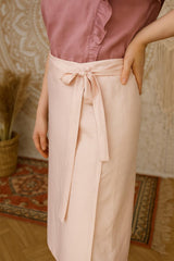 Linen Wrap Maxi Skirt for Women, Adjustable Strap Tie Skirt, Linen  A Line Skirt, Summer Linen Clothing, Long Linen Skirt, Minimalist Style