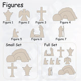 Personalized Nativity Scene Set: Birth of Jesus in Solid Wood, Religious Home Decor