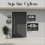 House Number Address Sign for Wall, Custom Street Name Metal Outdoor Decor