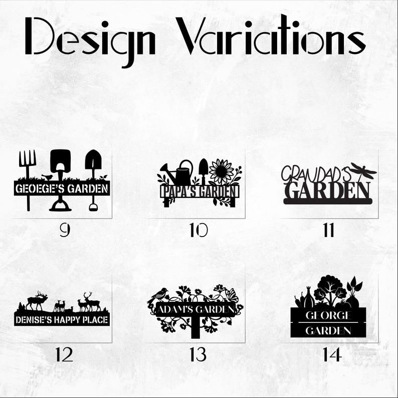 Custom Floral Garden Name Metal Sign for Mom: Modern Outdoor Yard Stake