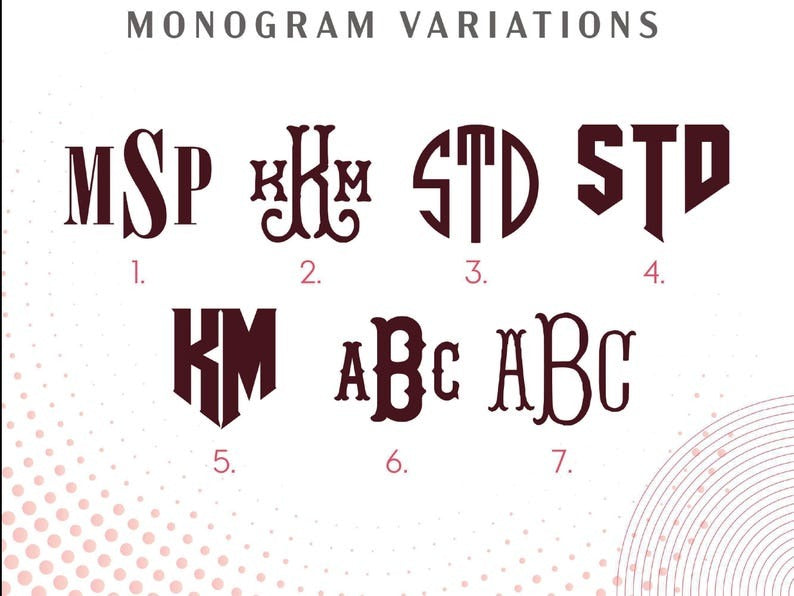 Custom Monogram Pillow: Personalized Initial Teen College Dorm Room Decor
