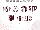 Custom Monogram Pillow: Personalized Initial Teen College Dorm Room Decor