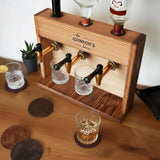 Personalized Wooden Whiskey Dispenser | Custom Engraved Home Bar Gift
