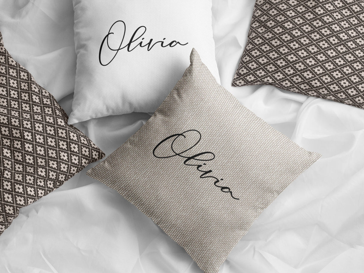 Name Pillow Cover, Personalized Name Pillowcase, Custom Pillow Cover, Custom Lumbar Pillows, Baby Name Pillowcases, Name Pillowcase - Arria Home