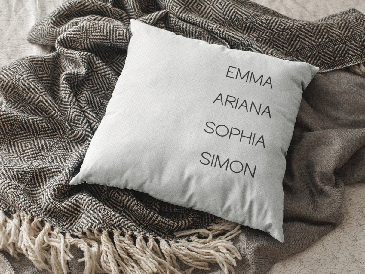 Personalize Pillow Covers, Custom Pillow, Mothers Day Pillow, Name Pillow, Family Name Pillow, Decorative Pillow, Housewarming Gift - Arria Home