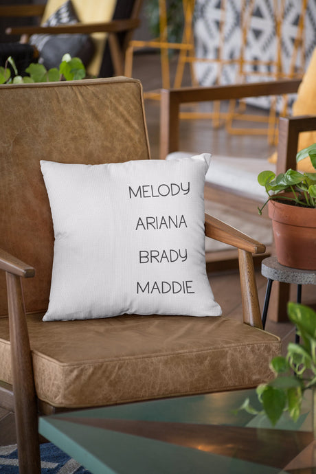 Personalize Pillow Covers, Custom Pillow, Mothers Day Pillow, Name Pillow, Family Name Pillow, Decorative Pillow, Housewarming Gift - Arria Home