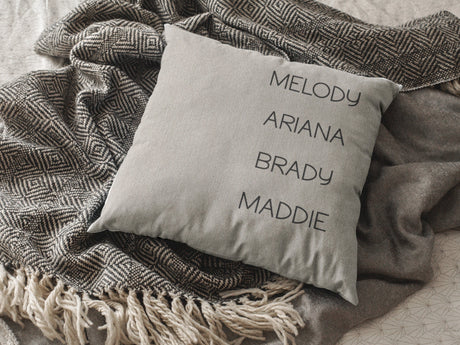 Personalize Pillow Covers, Custom Pillow, Mothers Day Pillow, Name Pillow, Family Name Pillow, Decorative Pillow, Housewarming Gift - Arria Home