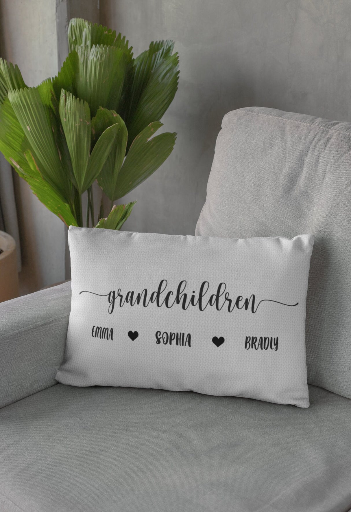 Grandchildren Pillow, Grandma Pillowcase, Grandkids Pillow Covers, Grandparent Gifts, Nana Pillow Covers, Gift For Grandma, Grandmother Gift - Arria Home