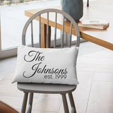 Personalized Pillow, Family Pillow Cases, Custom Pillow Covers, Gift For Family, Home Pillows, Wedding Gift, Surname Pillow Covers - Arria Home