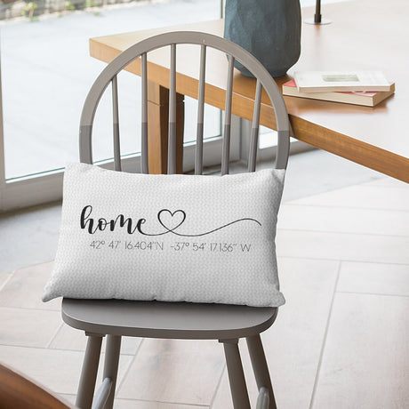 Home Coordinates Pillow, Housewarming Gift, New Home Gift, Home Pillow Covers, Personalized Pillows, Custom Pillow Cases, House Warming - Arria Home