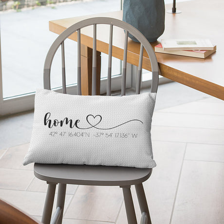 Home Coordinates Pillow, Coordinates Pillow Case, Personalize Pillows, New Home Gift, Custom Pillow Cases, House Warming Gift, Custom Pillow - Arria Home