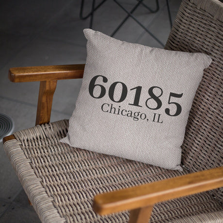 Zip Code Pillow, Custom Pillow Covers, Personalized Zip Code Pillow, Decorative Pillow, Housewarming Gift, Custom Pillow Cases - Arria Home