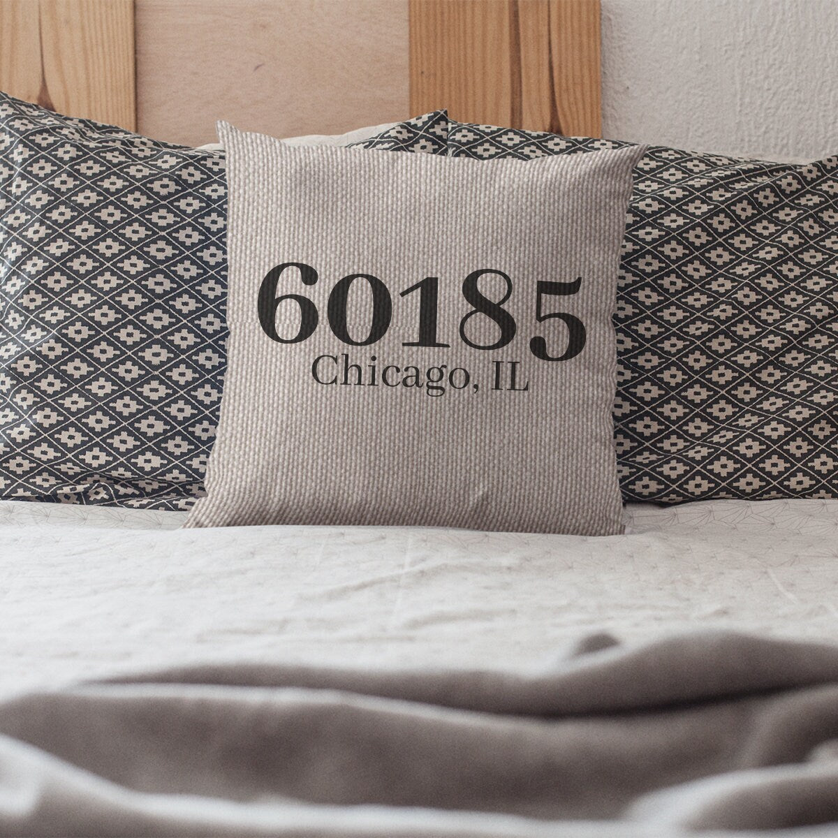 Zip Code Pillow, Custom Pillow Covers, Personalized Zip Code Pillow, Decorative Pillow, Housewarming Gift, Custom Pillow Cases - Arria Home