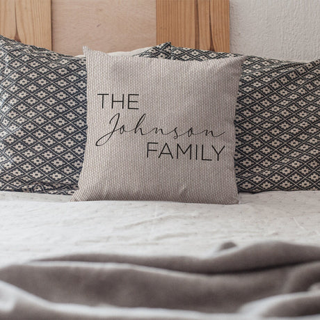 Family Gift, Custom Pillow Covers, Personalized Pillows, Last Name Pillow, Housewarming Gift, Mothers Day Pillow, Mom Gift, Gift For Family - Arria Home