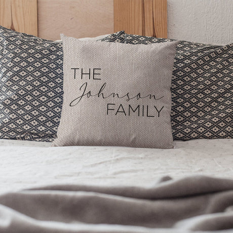 Last Name Pillow, Personalize Pillow, Custom Pillow Covers, Custom Pillows, Housewarming Gift, Mothers Day Pillow, Mom Gift, Gift For Family - Arria Home