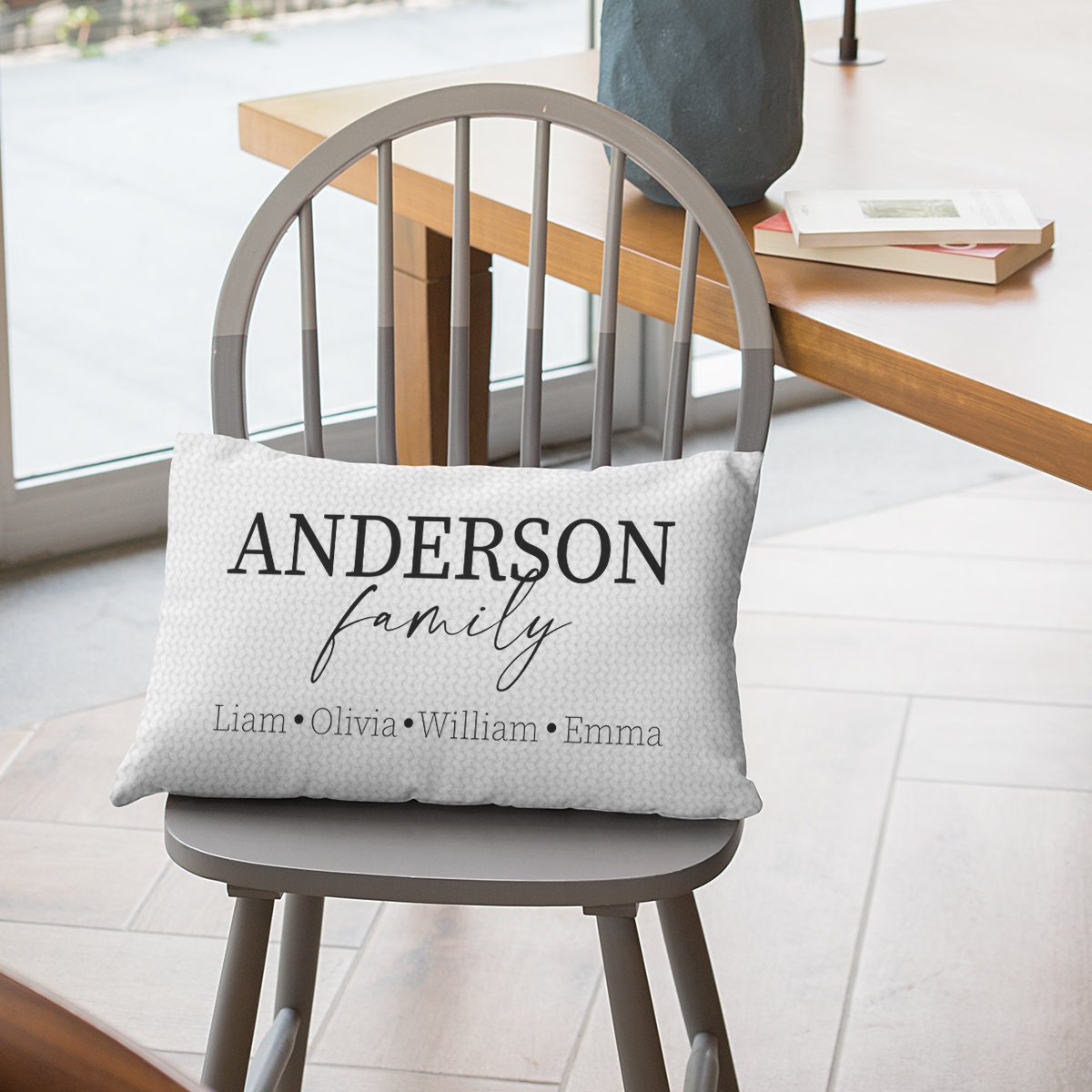 Personalize Family Pillow, Custom Pillow Covers, Family Pillow Cases, Last Name Pillow, Family Names Pillow, Family Gifts, Housewarming Gift - Arria Home