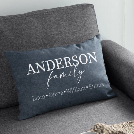 Personalize Family Pillow, Custom Pillow Covers, Family Pillow Cases, Last Name Pillow, Family Names Pillow, Family Gifts, Housewarming Gift - Arria Home