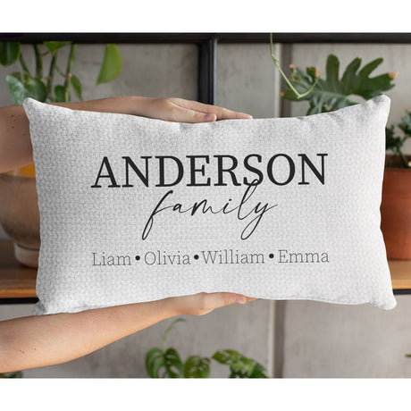 Custom Pillow Covers, Personalize Family Pillow, Family Pillow Cases, Last Name Pillow, Family Names Pillow, Family Gifts, Housewarming Gift - Arria Home