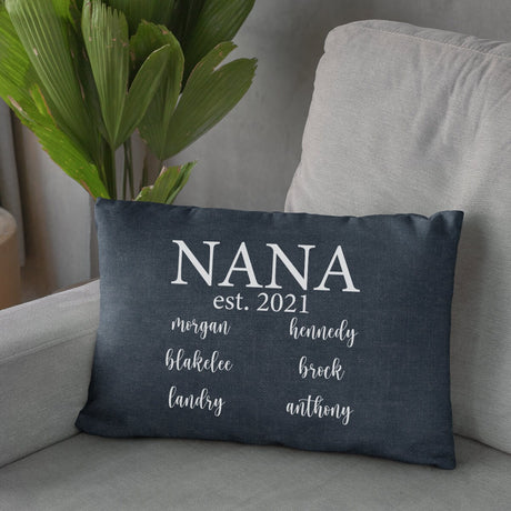 Nana Mothers Day Pillow, Grandma Pillow Covers, Nana Gift, Gift For Grandma, Grandmother Gift, Personalize Pillow, Gift From Grand Kids - Arria Home