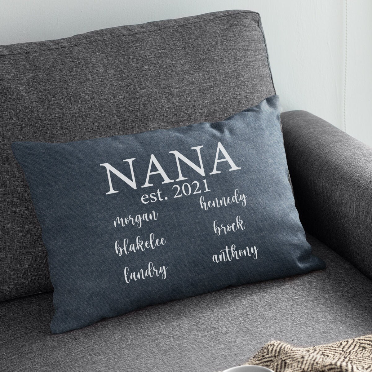 Nana Mothers Day Pillow, Grandma Pillow Covers, Nana Gift, Gift For Grandma, Grandmother Gift, Personalize Pillow, Gift From Grand Kids - Arria Home