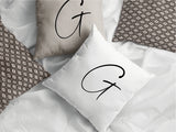 Monogram Pillow, Initial Pillow Case, Personalized Letter Pillow, Custom Throw Pillow, Wedding Gift, Housewarming Gift, Custom Pillow - Arria Home