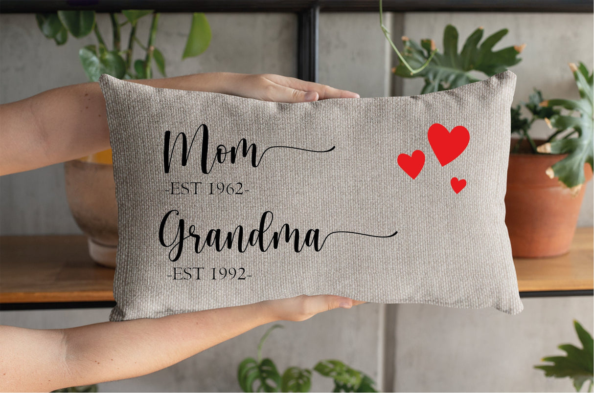 Baby Announcement Pillow, Mom Pillow Case, Grandma Pillow Cover, Pregnancy Reveal, New Grandma Gift, Great Grandma Gift, Mothers Day Pillow - Arria Home