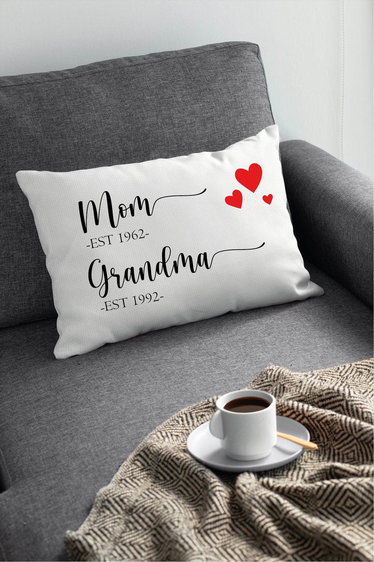 Baby Announcement Pillow, Mom Pillow Case, Grandma Pillow Cover, Pregnancy Reveal, New Grandma Gift, Great Grandma Gift, Mothers Day Pillow - Arria Home