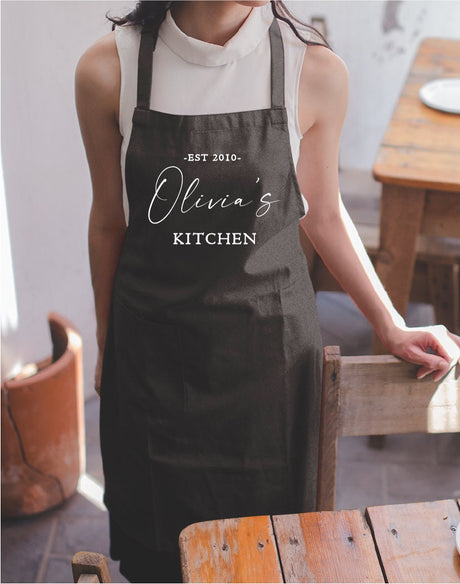 Personalized Apron, Name Apron, Custom Name Apron, Personalize Apron, Chef Apron, Mom Apron, Baking Apron, Baking Gift, Chef Gift - Arria Home