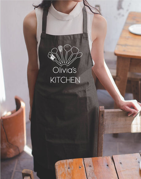 Apron, Baking Apron, Custom Apron, Personalized Apron, Personalize Apron, Customized Apron, Chef Apron, Mothers Day Gift, Personalized Gift - Arria Home