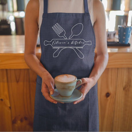 Apron, Kitchen Apron, Personalized Apron, Custom Apron, Chef Apron , Customized Apron, Mothers Day Gift, Personalized Gift, Chef Gift - Arria Home