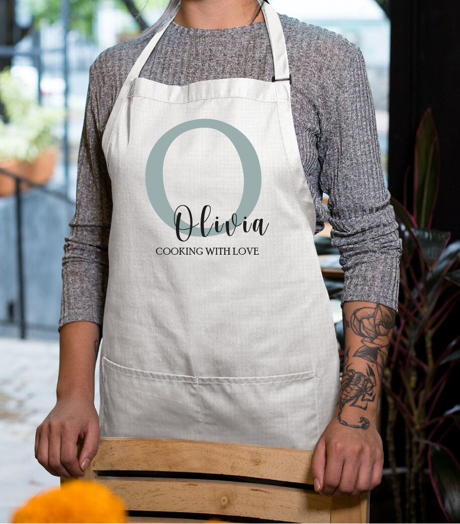 Apron, Name Kitchen Apron, Personalised Apron, Apron With Pocket, Baking Apron , Customized Apron, Mothers Day Gift, Chef Gift - Arria Home