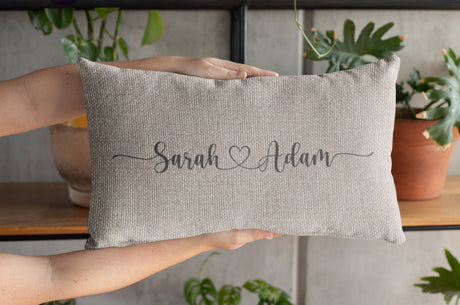 Custom Pillow Covers, Personalize Pillow Case, Couple Pillowcase, Gift for Her, Love Pillow, Couple Name Pillow, Personalized Cushion Cover - Arria Home