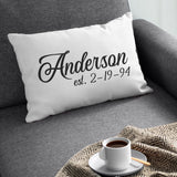 Last Name Pillow, Personalize Family Pillow, Housewarming Gift, Custom Family Pillow, Family Pillow Covers, New Home Gift - Arria Home