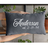 Last Name Pillow, Personalize Family Pillow, Housewarming Gift, Custom Family Pillow, Family Pillow Covers, New Home Gift - Arria Home