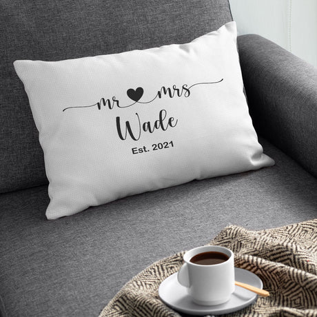 Mr And Mrs Pillow, Mr And Mrs Pillow Case, Personalize Cushion, Personalized Pillow, Wedding Gift, New Home Gift, Couple Pillow - Arria Home