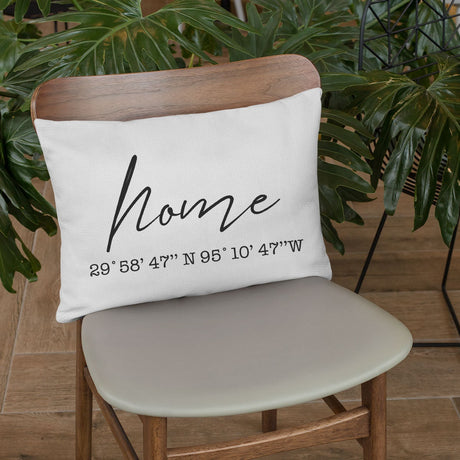 Home Pillow, Coordinate Pillow Covers, New Home Gift, First Home Pillow, Home Coordinates Pillow, Housewarming Gift, Personalize Pillow Case - Arria Home