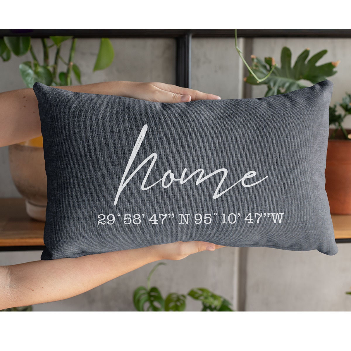 Home Pillow, Coordinate Pillow Covers, New Home Gift, First Home Pillow, Home Coordinates Pillow, Housewarming Gift, Personalize Pillow Case - Arria Home