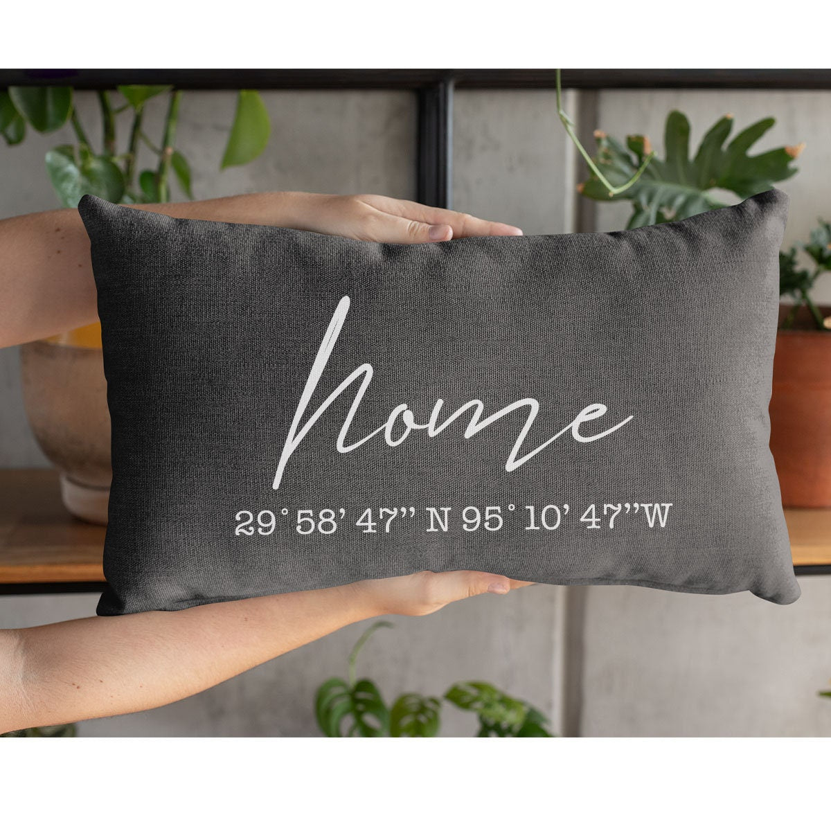 Home Pillow, Coordinate Pillow Covers, New Home Gift, First Home Pillow, Home Coordinates Pillow, Housewarming Gift, Personalize Pillow Case - Arria Home