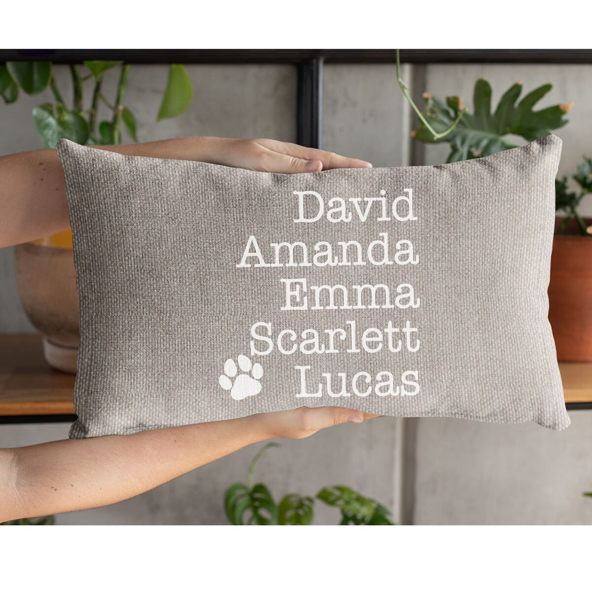 Family Names Pillow, Name Pillow Cover, Family Cushion, Custom Family Names Pillow, Family Pillow Covers, New Home Gift, Family Pillow Case - Arria Home