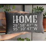 Coordinate Pillow Covers, Home Pillow, First Home Pillow, New Home Gift, Home Coordinates Pillow, Housewarming Gift, Personalize Pillow Case - Arria Home