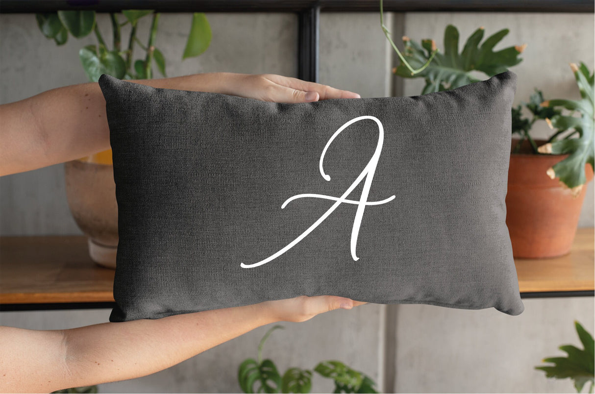 Initial Pillow Case, Initial Pillow Cover, Personalized Letter Pillow , Monogram Pillow, Wedding Gift, Housewarming Gift, Custom Pillow - Arria Home