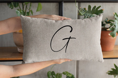 Initial Pillow Case, Initial Pillow Cover, Personalized Letter Pillow , Monogram Pillow, Wedding Gift, Housewarming Gift, Custom Pillow - Arria Home