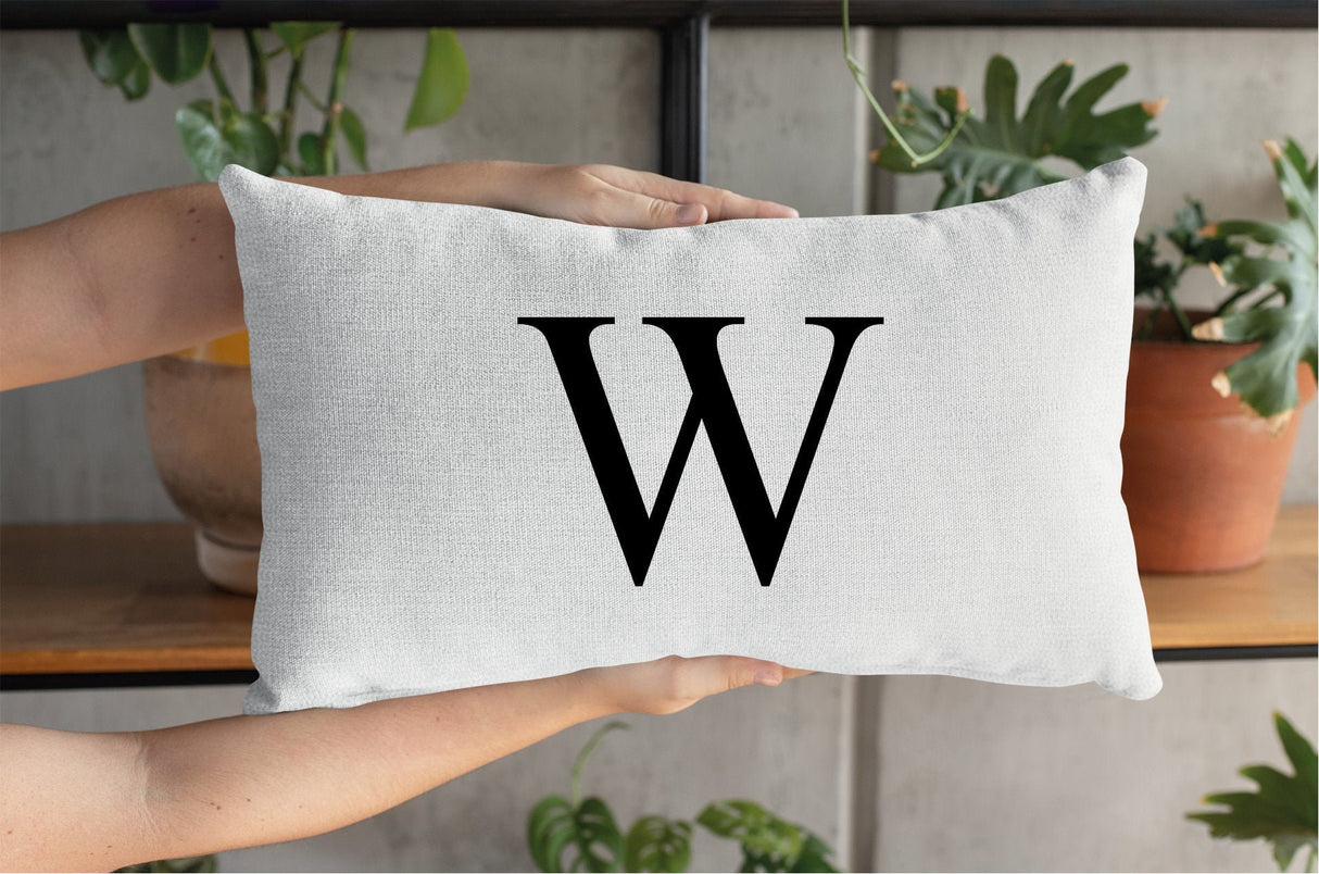 Initial Pillow Case, Initial Pillow Cover, Personalized Letter Pillow , Monogram Pillow, Wedding Gift, Housewarming Gift, Custom Pillow - Arria Home