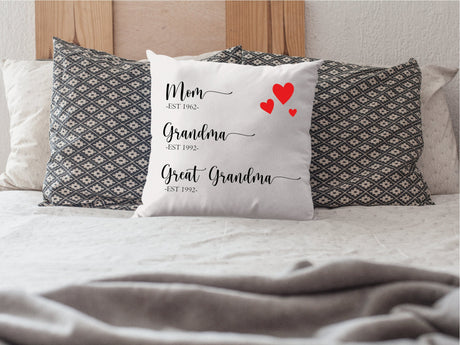 Baby Announcement Pillow, Mom Pillow Case, Grandma Pillow Cover, Pregnancy Reveal, New Grandma Gift, Great Grandma Gift, Mothers Day Pillow - Arria Home