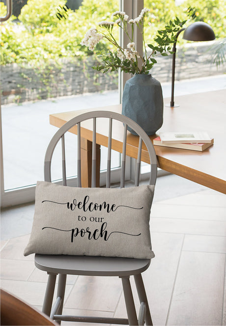 Porch Life Pillow, Porch Pillow Covers, Bench Pillows, Outdoor Pillows, Farmhouse Decor Pillow Covers, Welcome To Our Porch Pillow - Arria Home