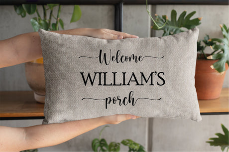 Personalized Pillow, Custom Porch Pillow, Porch Life Pillow, Farmhouse Decor, Decorative Pillow, Custom Pillow, Farmhouse Style Pillow - Arria Home