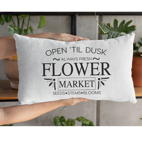 Outdoor Pillow, Porch Life Pillow, Flower Market Pillow, Farmhouse Pillowcase, Housewarming Gift, Flower Pillow Cover, Spring Decor - Arria Home