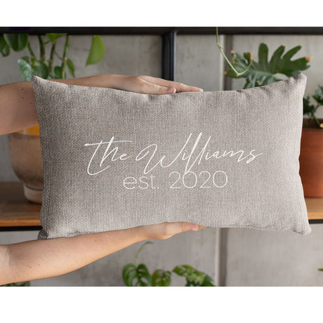 Personalize Name Pillow, Family Pillow Cover, Custom Family Cushion, Custom Pillow Cover, Housewarming Gift, Wedding Gift, Engagement Gift - Arria Home